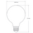8W G125 Matte White Dimmable LED Light Bulb (E27) In Warm White
