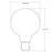 12W G125 Matte White Dimmable LED Light Globe (B22) In Warm White