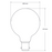 8W G95 Opal Dimmable LED Bulb (B22) In Natural White