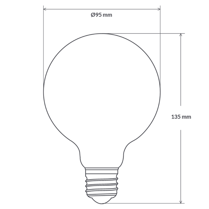 8W G95 Dimmable LED Bulb (E27) In Warm White