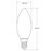 6W 12 Volt DC/AC Candle Dimmable LED Bulb (E14) Clear in Warm White