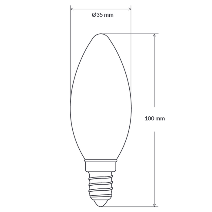 6W Candle Dimmable LED Bulb (E14) Frost in Warm White