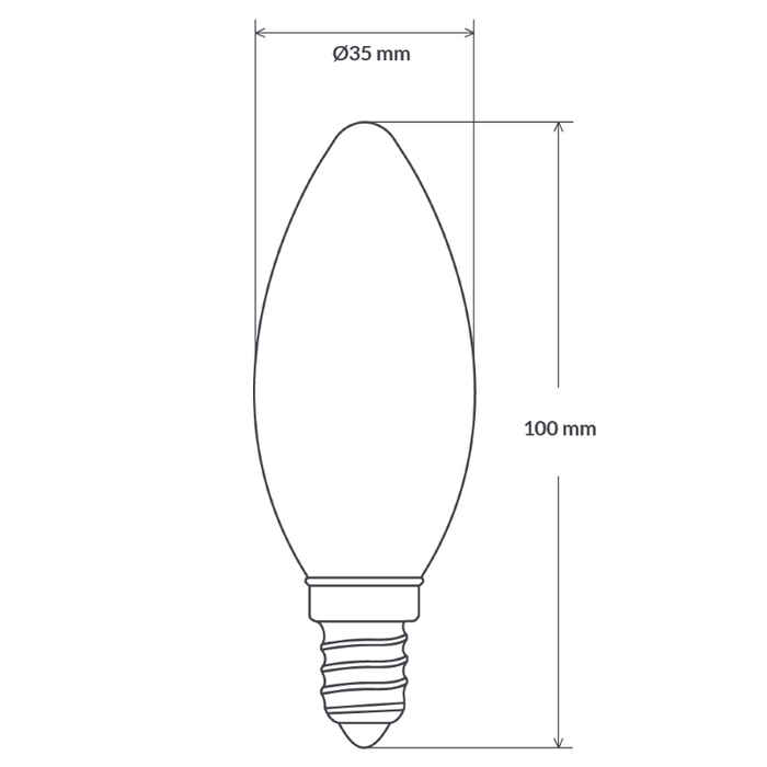 6W Candle Dimmable LED Bulb (E12) Clear in Warm White