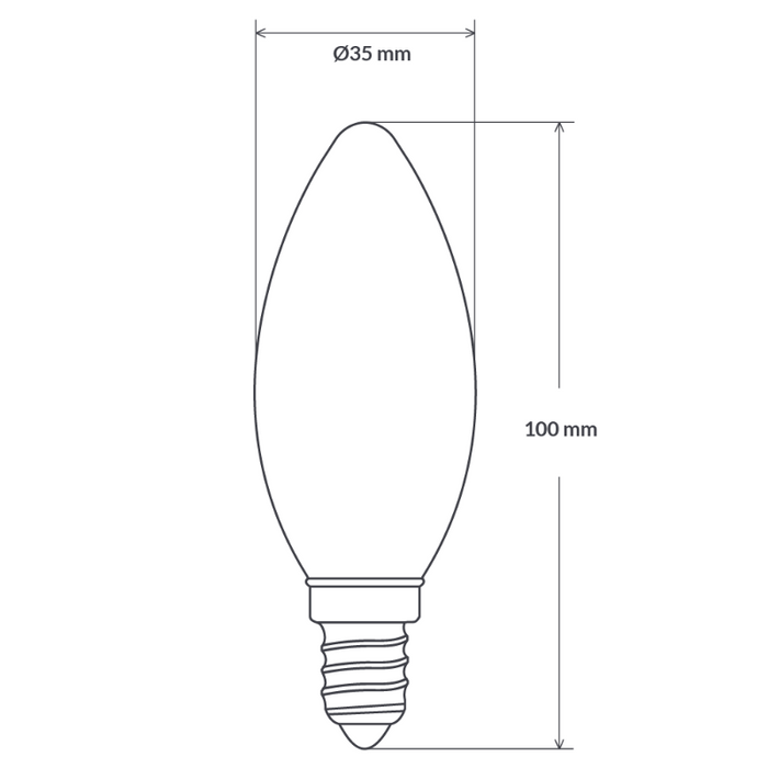 4W Candle Dimmable LED Bulb (E14) Clear in Warm White