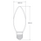 4W Candle Dimmable LED Bulb (E27) Frosted in Warm White