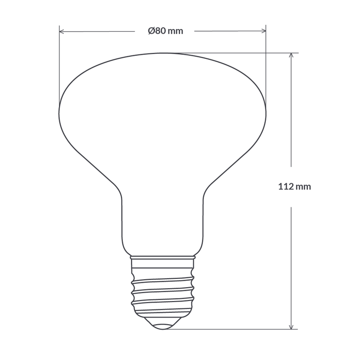 8W R80 Dimmable Reflector LED Globe (E27) In Natural White