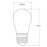 1W 3 Volt S14 LED Light Bulb (E27) Clear in Warm White