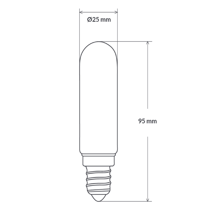 4W Tubular Dimmable LED Light Bulb (E14) in Warm White