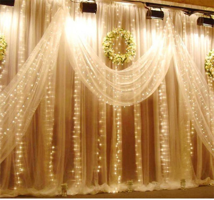 White string curtain light