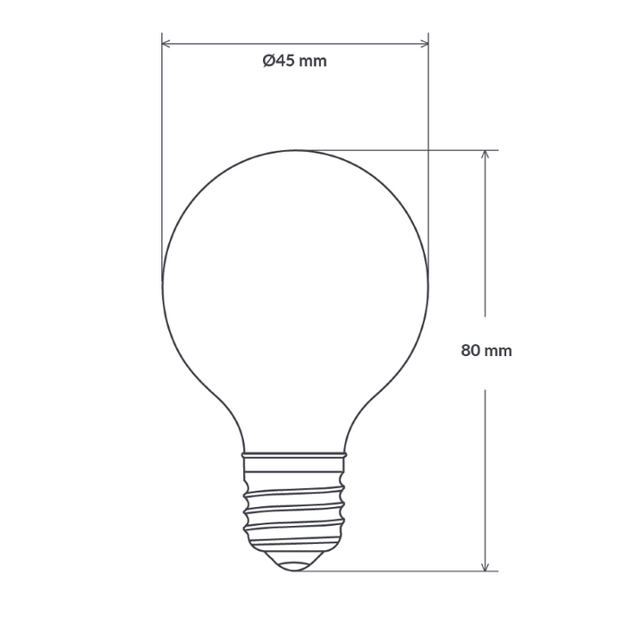 4W Fancy Round Dimmable LED Bulb (E27) Clear in Warm White