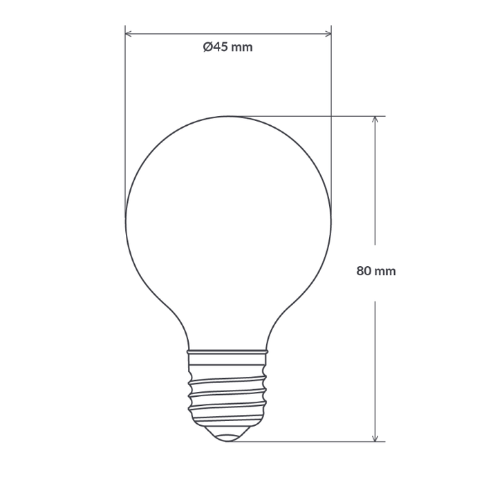 4W Fancy Round Gold Crown Dimmable LED Bulb (E27)