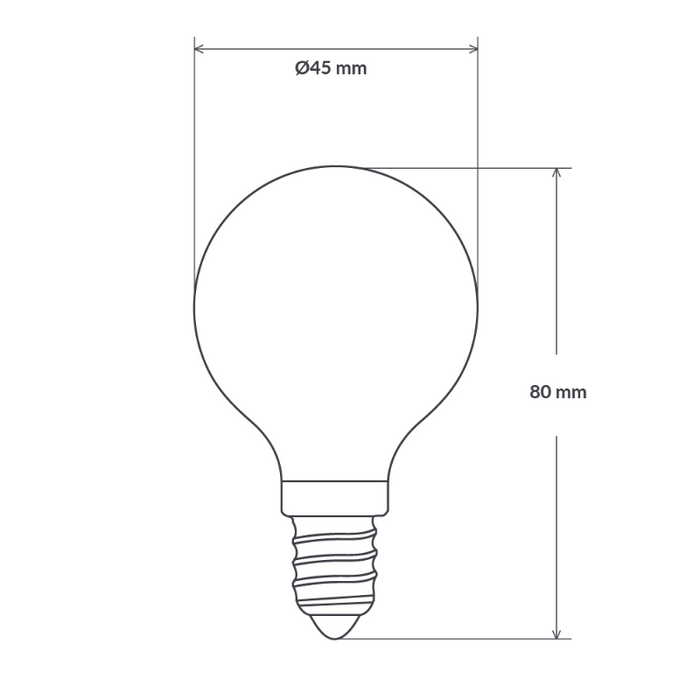 4W Fancy Round Silver Crown Dimmable LED Bulb (E14)