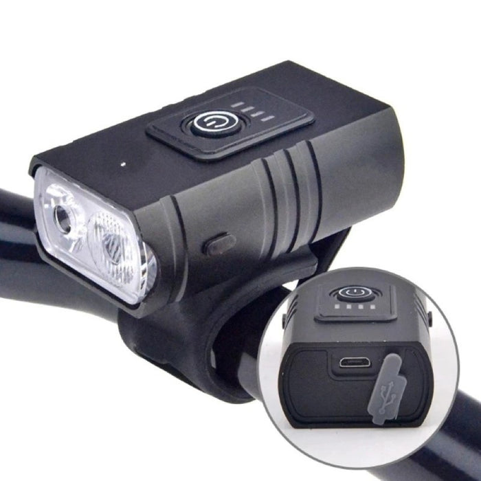 Bicycle Flashlight LED USB Rechargeable Torch