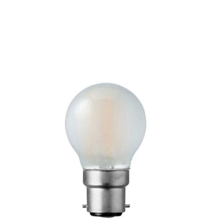 4W Fancy Round Dimmable LED Bulb (B22) Frosted in Warm White