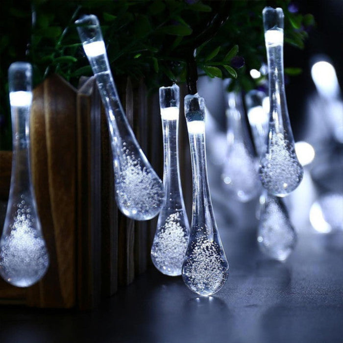 The Water Drops Solar String Lights